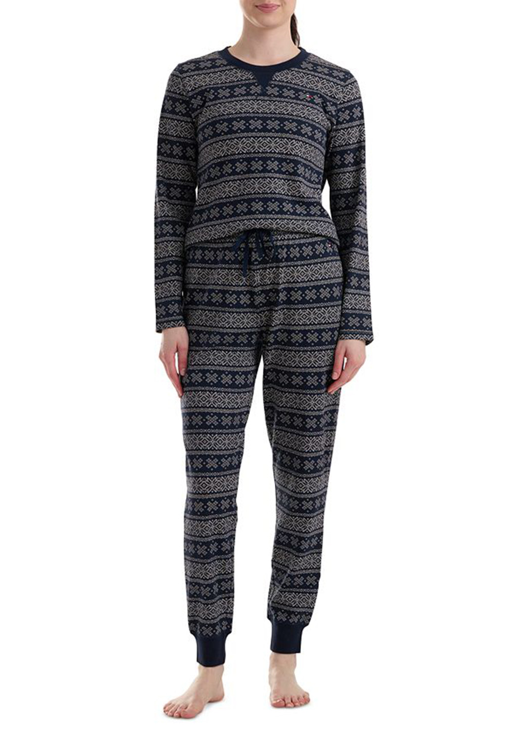 Синяя всесезон пижама (лонгслив, брюки) лонгслив + брюки Tommy Hilfiger