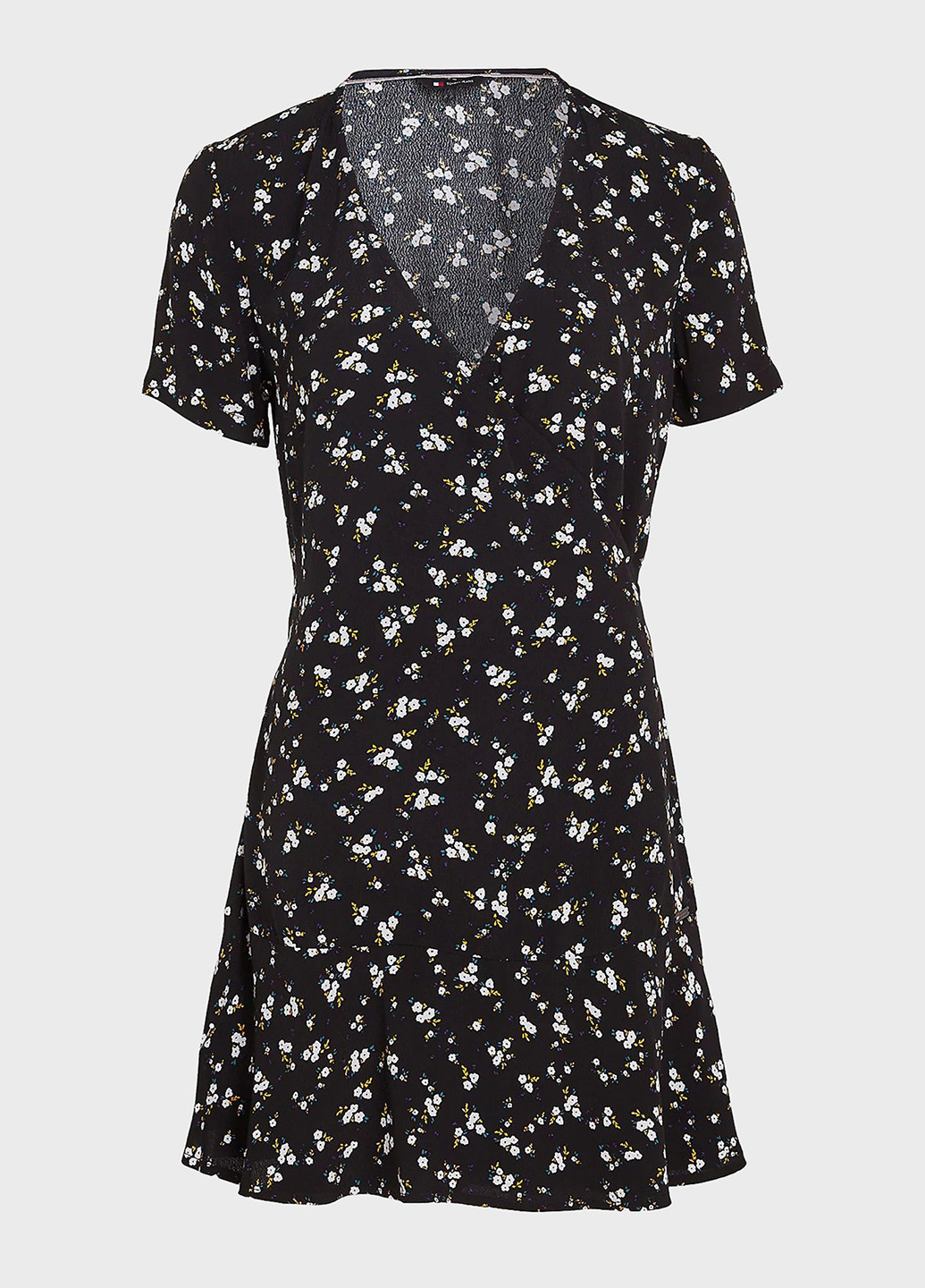 Чорна кежуал сукня на запах Tommy Jeans з квітковим принтом