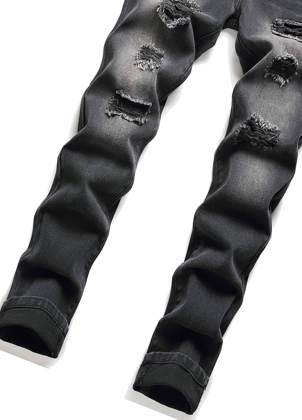 Темно-серые демисезонные слим джинсы SHEIN