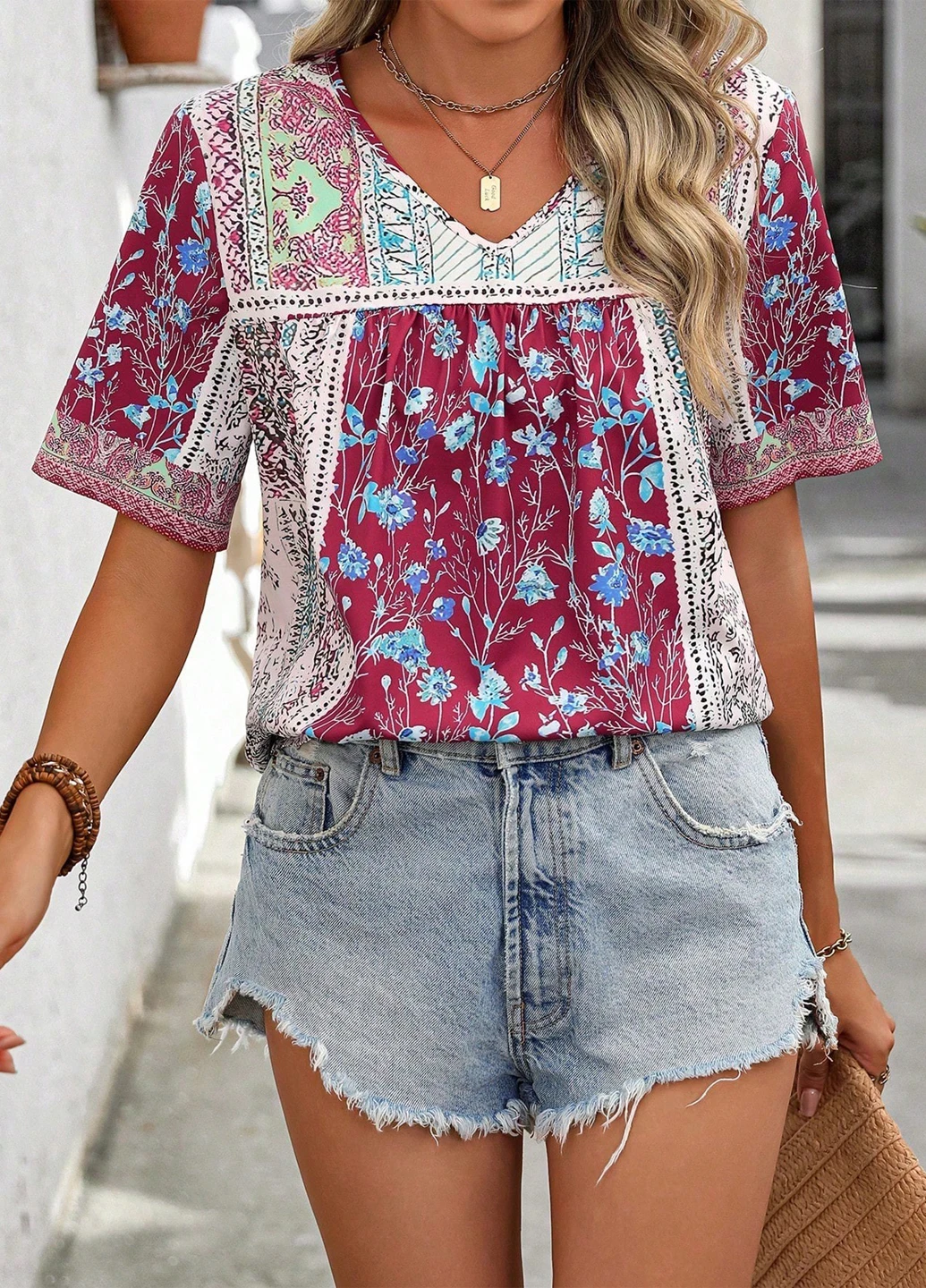Комбінована блуза SHEIN
