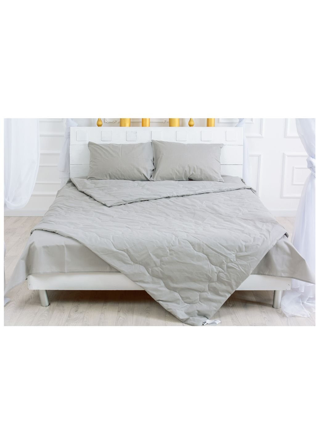 Ковдра вовняна Літня 2388 Light Gray 110x140 (2200003032291) Mirson (254078699)