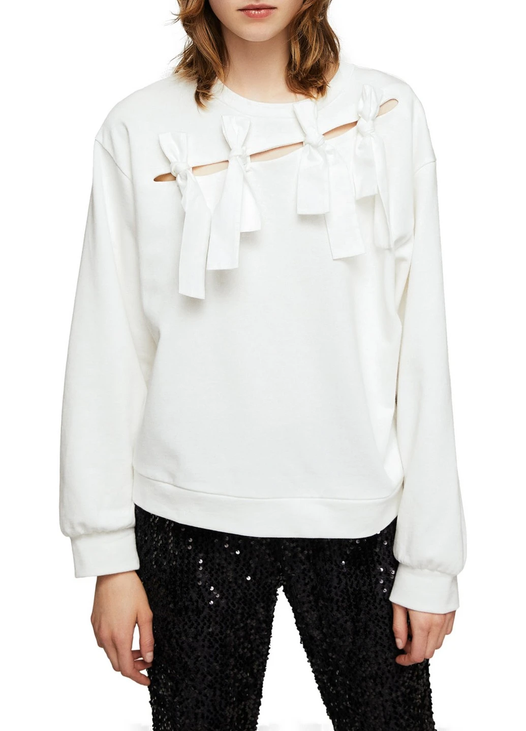 Белый свитшот Mango однотонный (227653737)