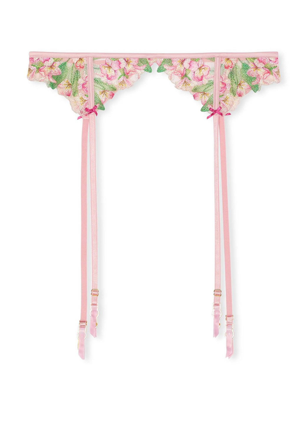 Рожевий демісезонний комплект (пояс для панчіх, трусики) Victoria's Secret