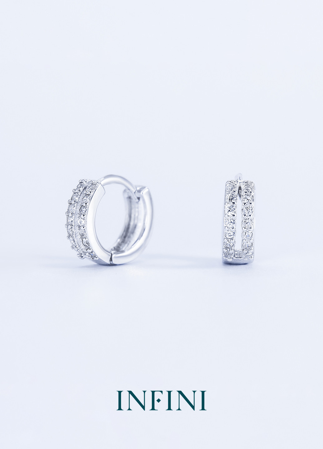 Серьги серебряные Infini кольца (251126759)