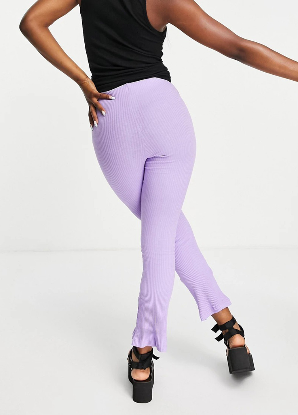 Фиолетовые кэжуал демисезонные клеш брюки Reclaimed Vintage