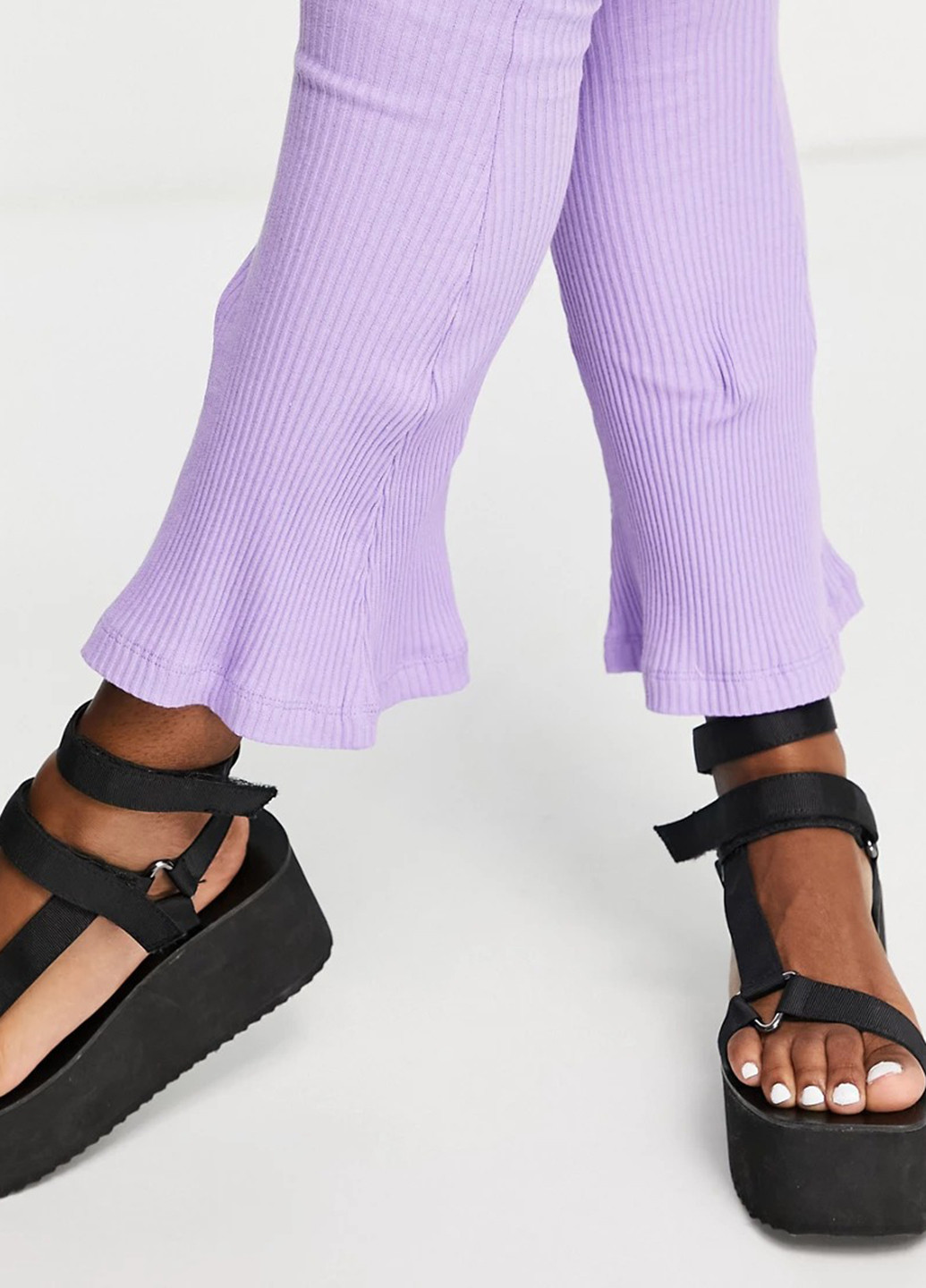 Фиолетовые кэжуал демисезонные клеш брюки Reclaimed Vintage