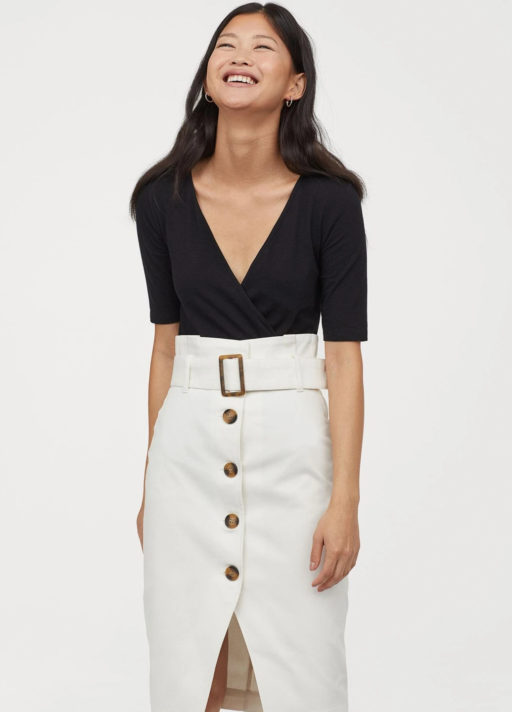 Боді,чорний, H&M Basic (255192474)