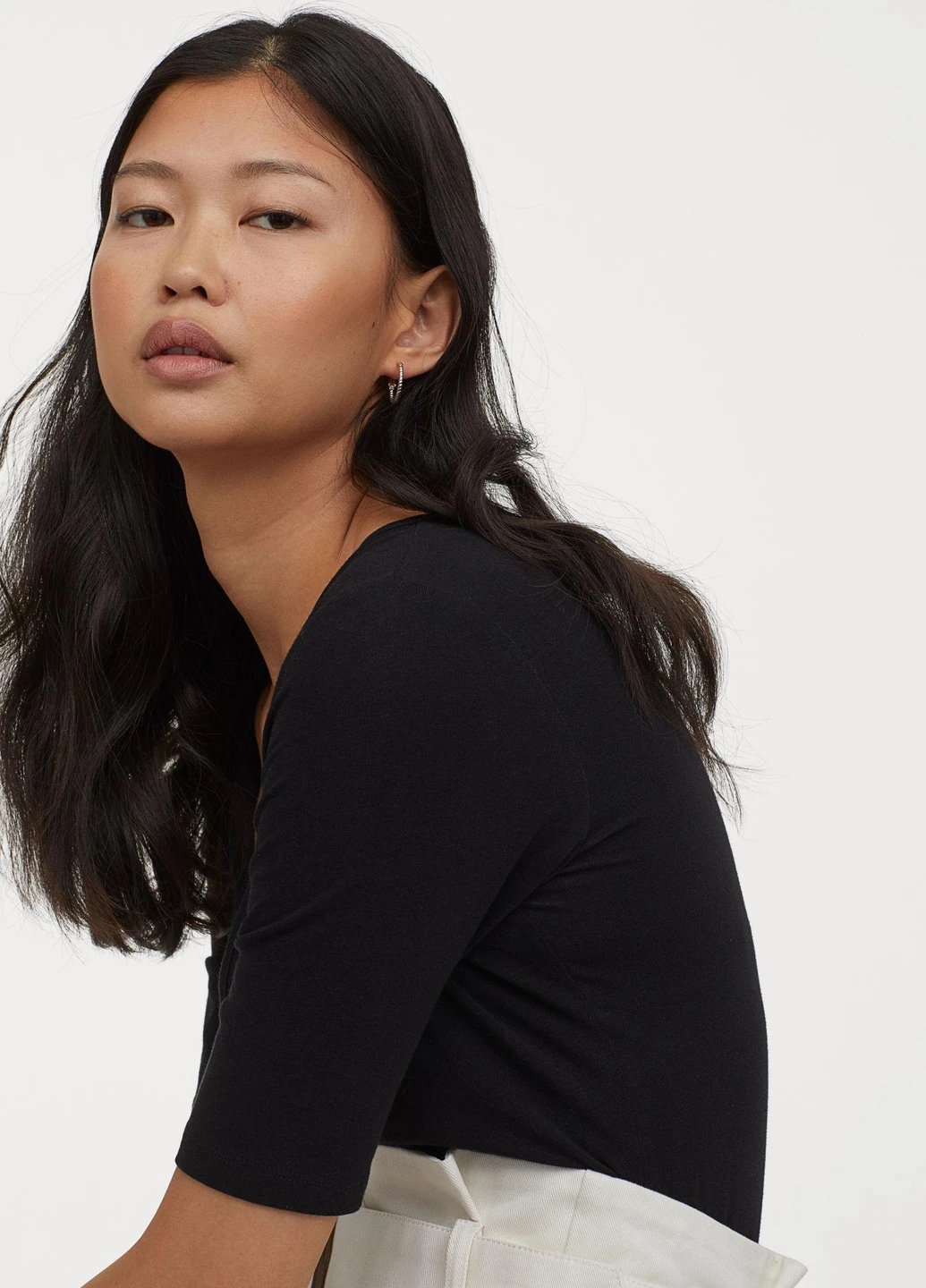 Боді,чорний, H&M Basic (255192474)