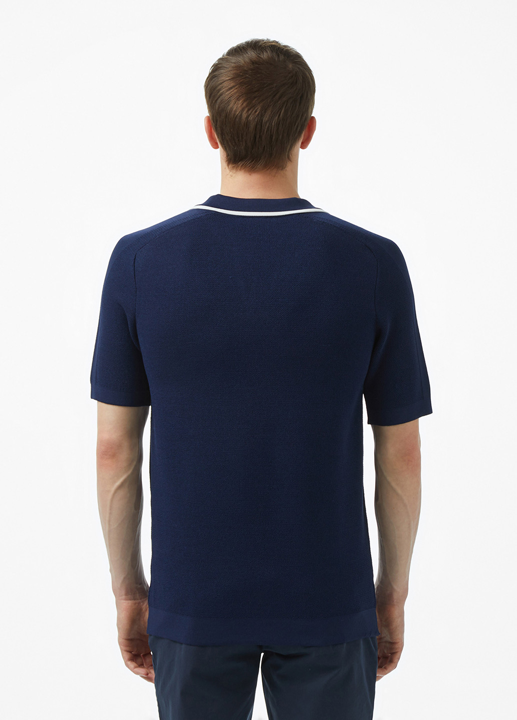 Индиго футболка-поло для мужчин Lacoste однотонная