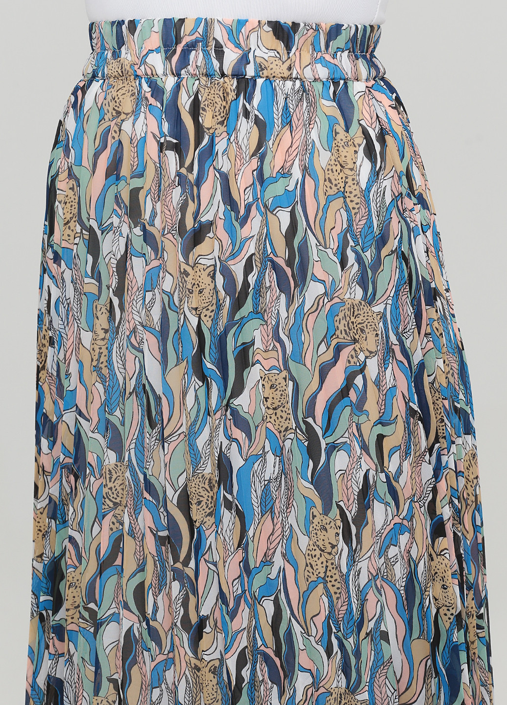 Разноцветная кэжуал с рисунком юбка Monki плиссе, клешированная