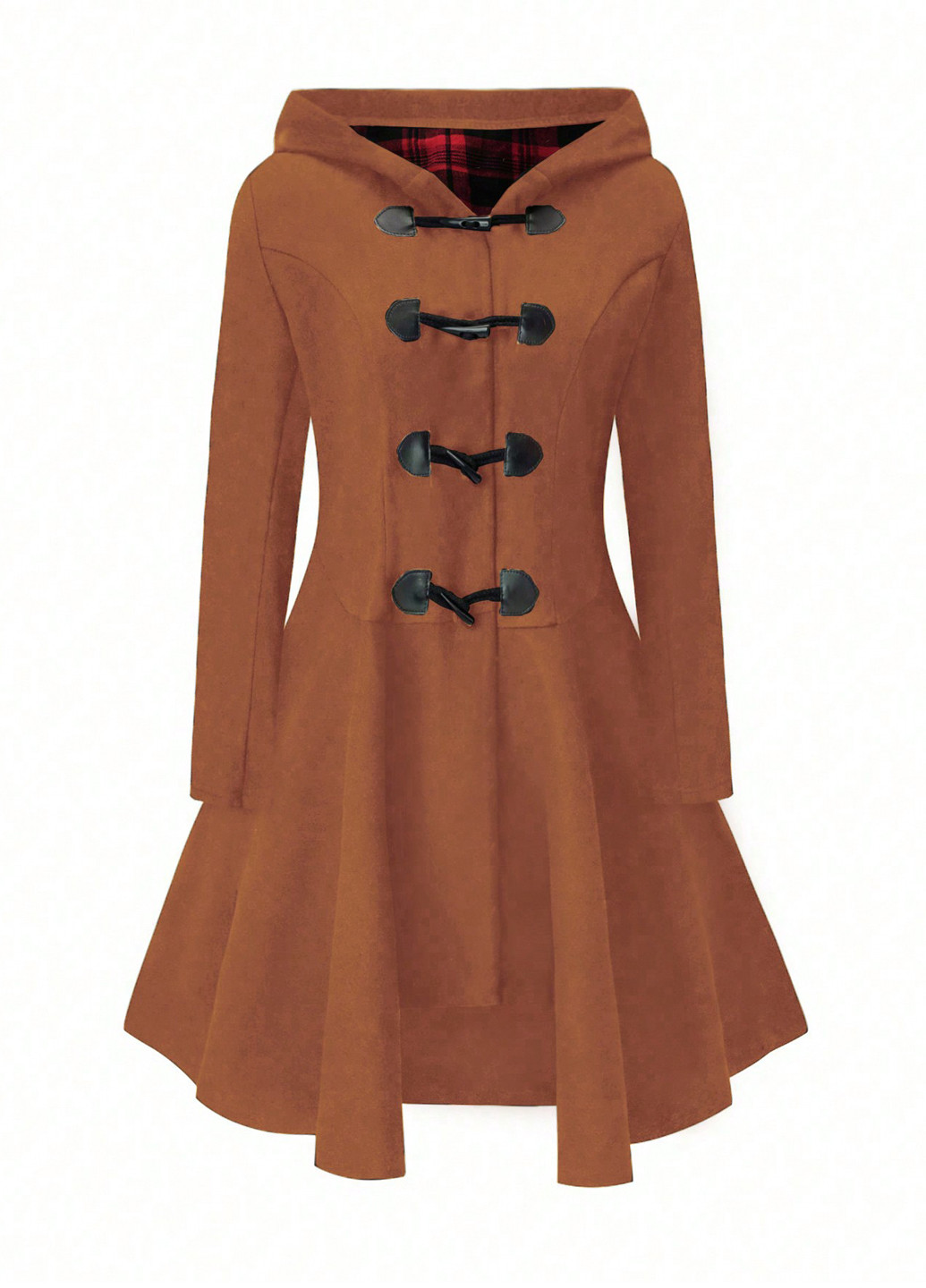 Светло-коричневое демисезонное Пальто дафлкот SHEIN