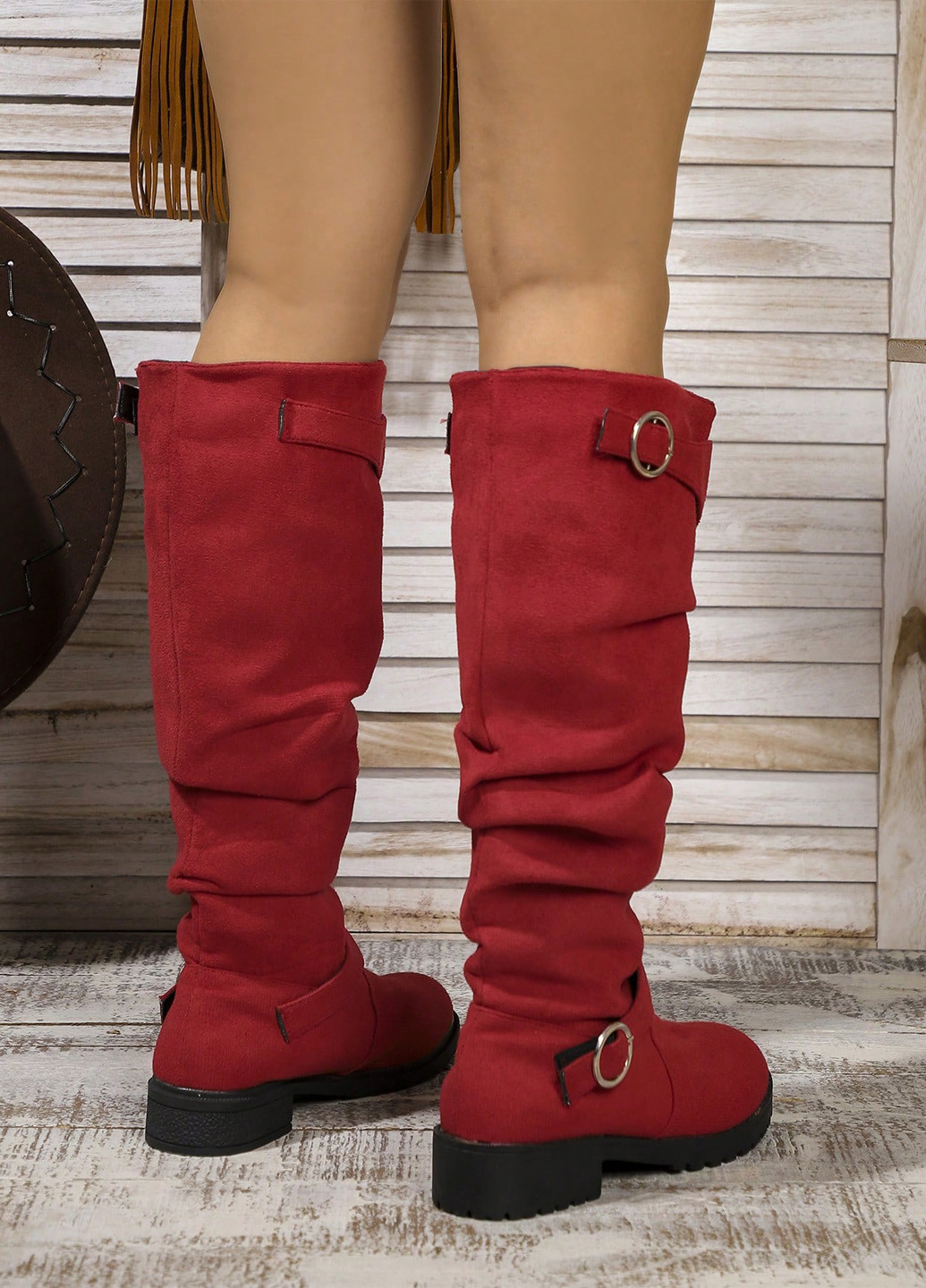 Осенние сапоги SHEIN с пряжкой