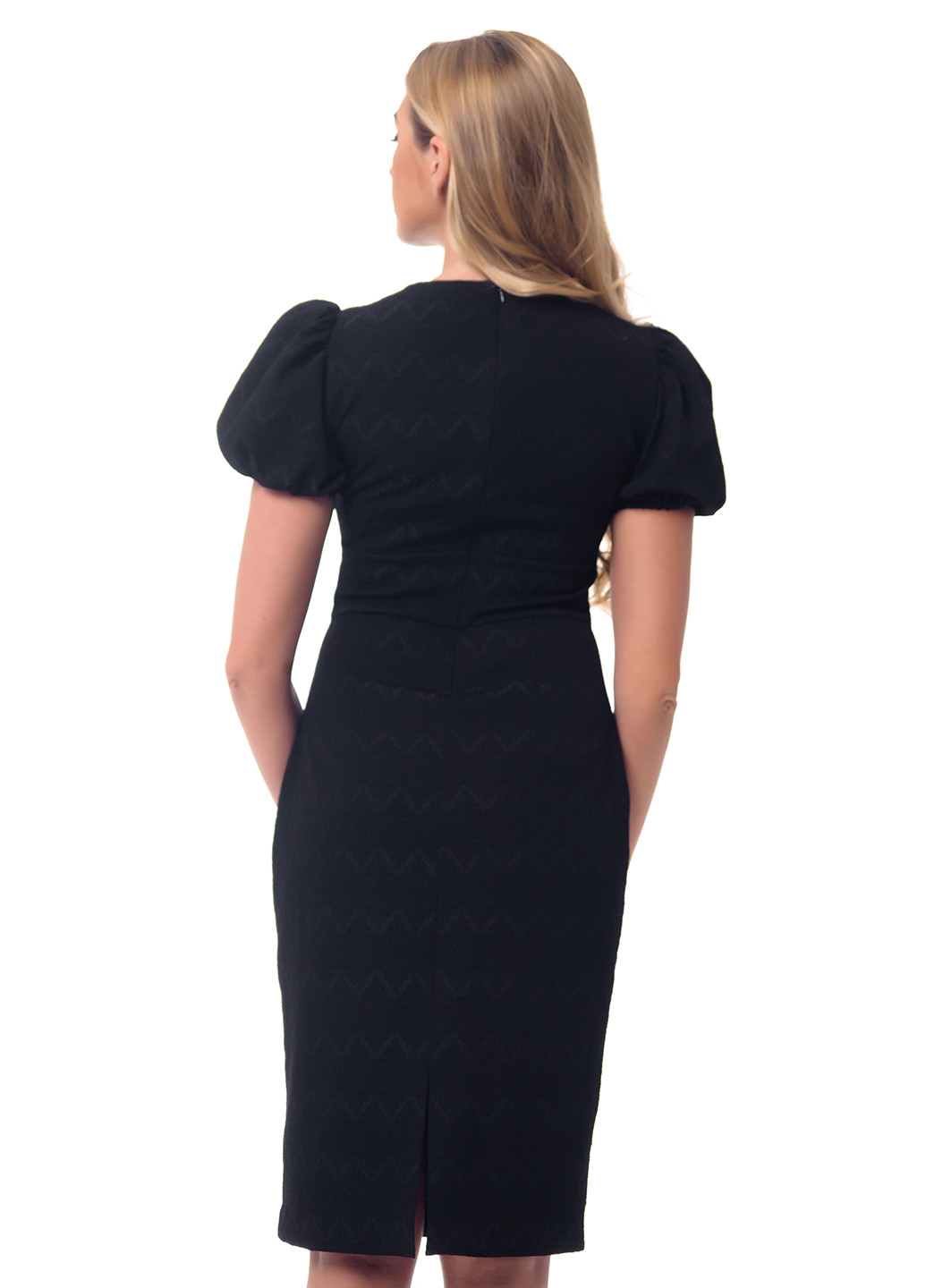 Черное кэжуал платье футляр GENEVIE с геометрическим узором