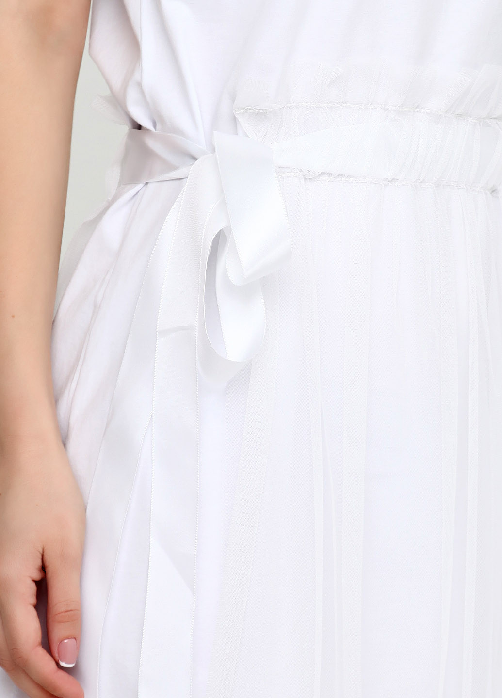 Белое кэжуал платье платье-футболка Monte Cervino с надписью