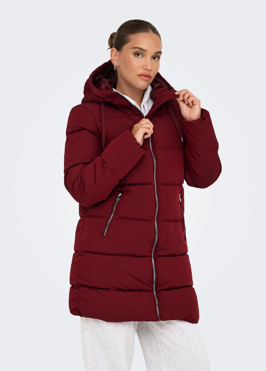 Вишневое зимнее Куртка Only