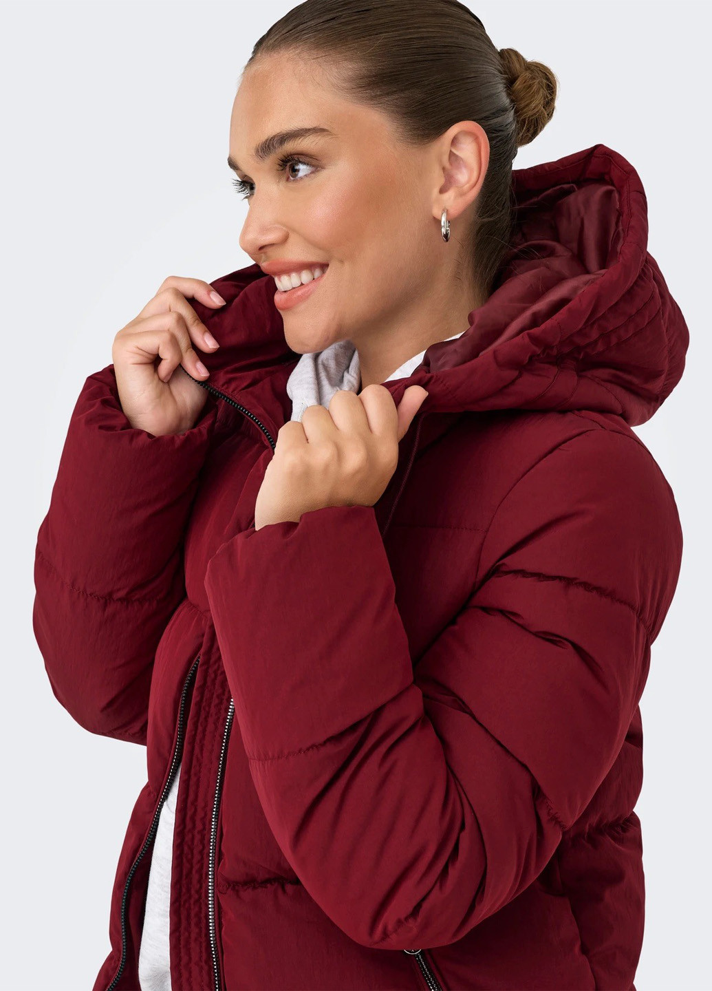 Вишневое зимнее Куртка Only