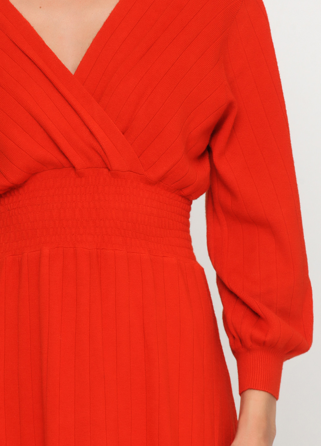 Оранжевое кэжуал платье баллон Moewy однотонное
