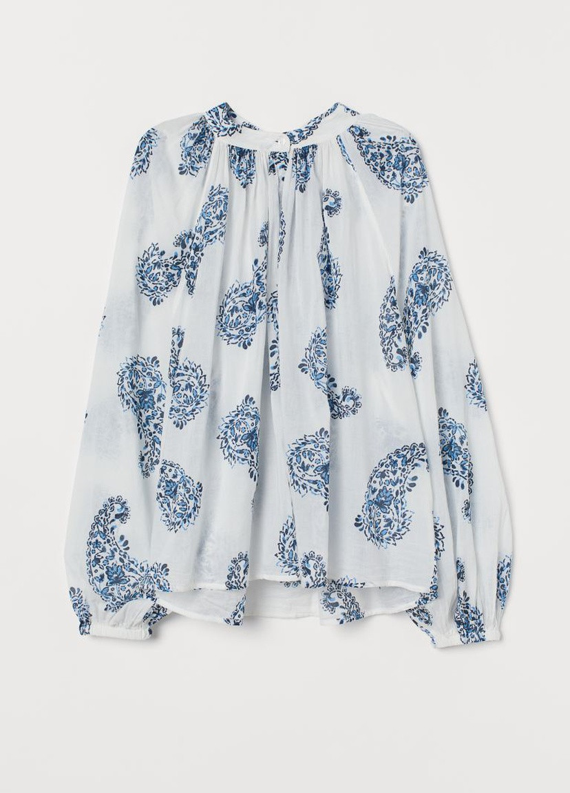Синяя летняя блуза H&M