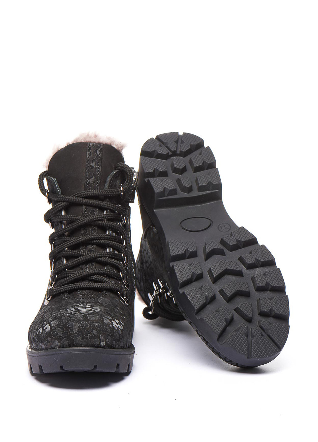 Черные кэжуал зимние зимние ботинки Theo Leo