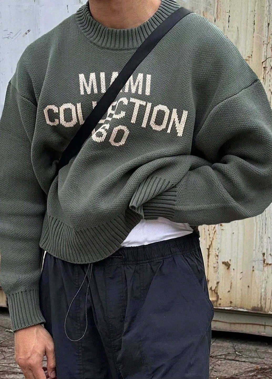 Оливковий (хакі) демісезонний джемпер джемпер SHEIN