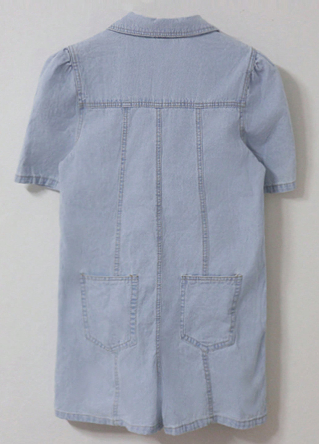 Комбінезон SHEIN комбінезон-шорти варенка світло-блакитний джинсовий, кежуал бавовна, джинс