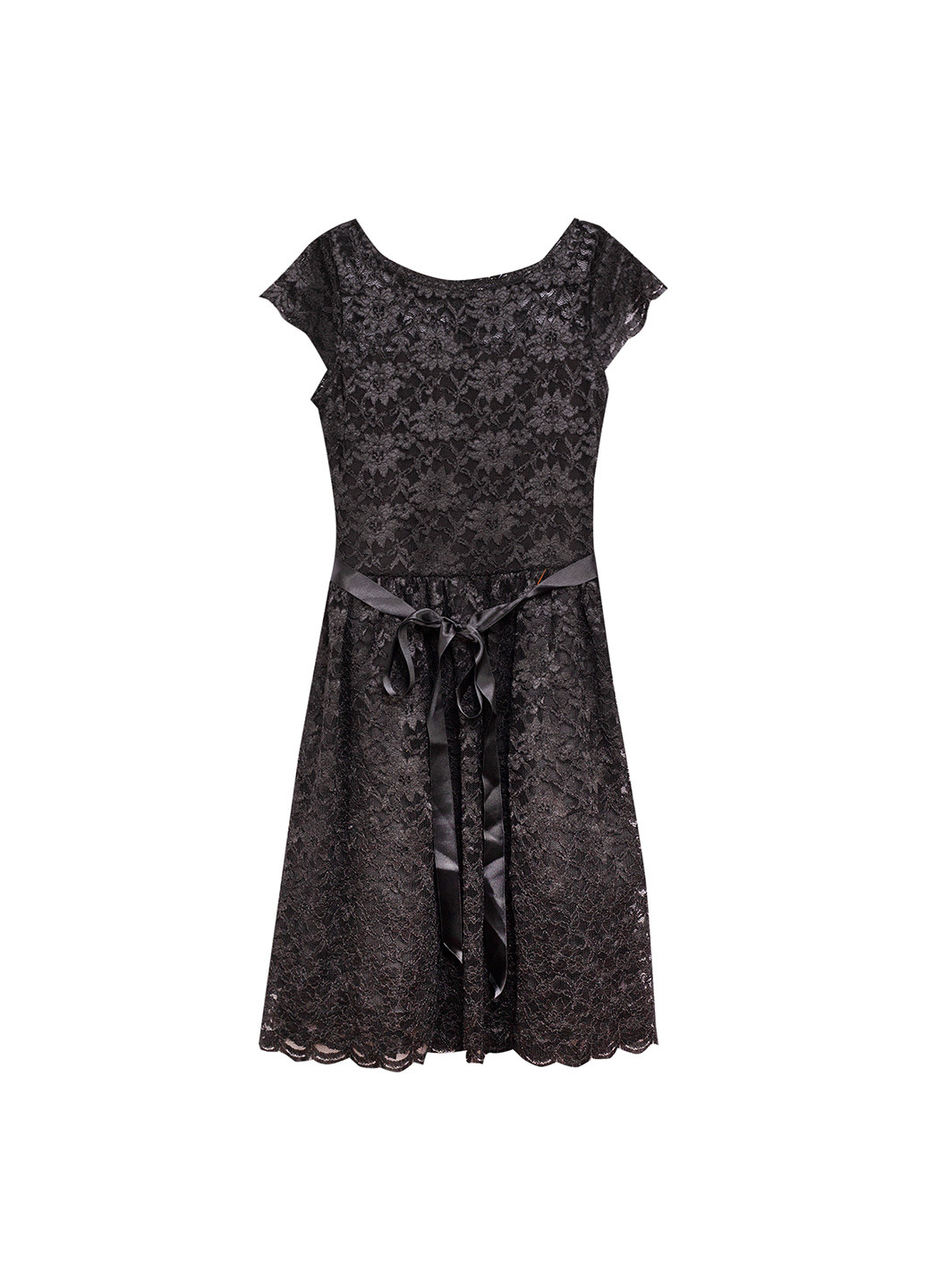 Чорна кежуал сукня кльош Swing однотонна