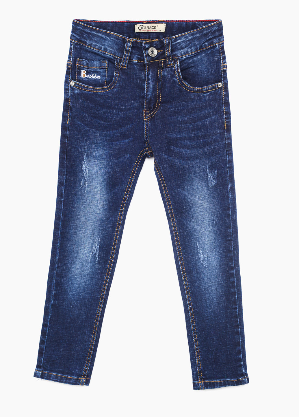 Темно-синие демисезонные зауженные джинсы Grace