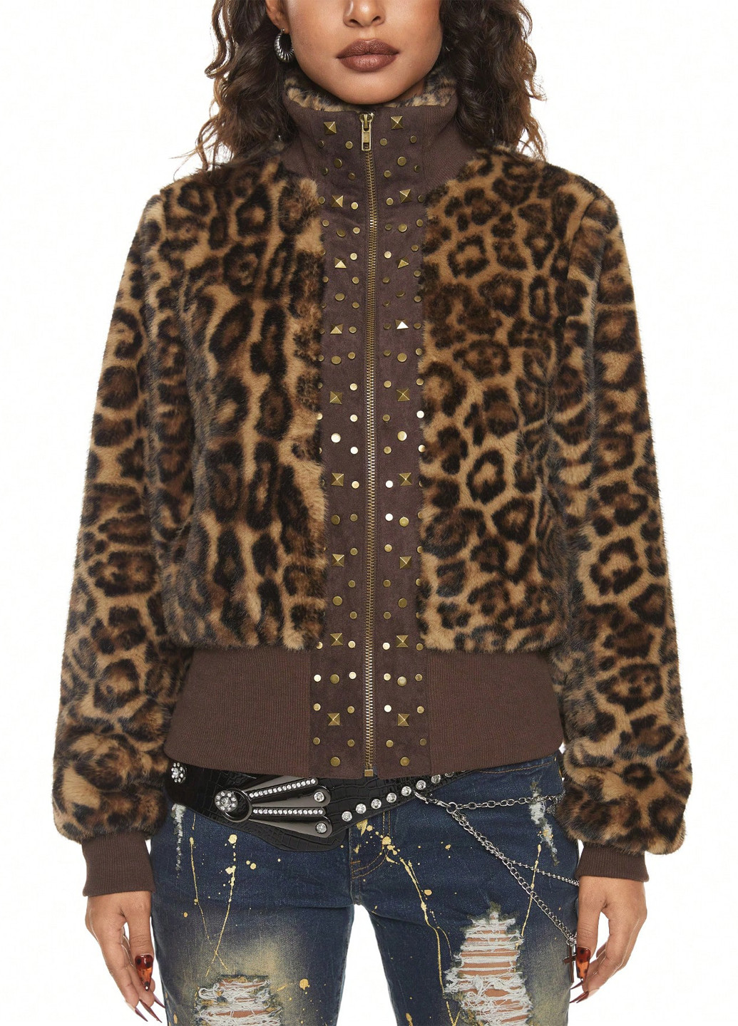 Комбінована демісезонна куртка SHEIN