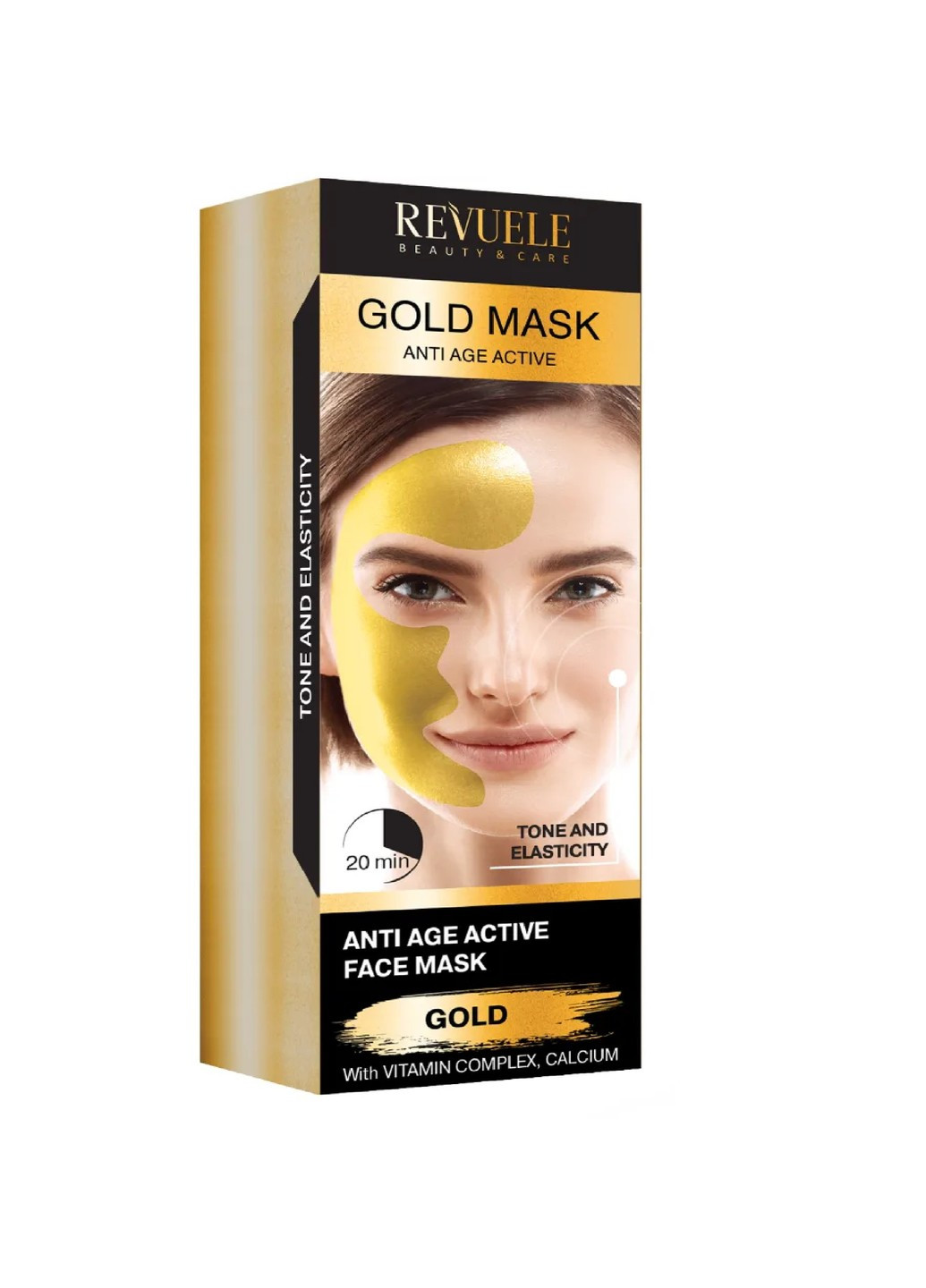 Золотая маска с лифтингом для лица 80 мл REVUELE (253477540)