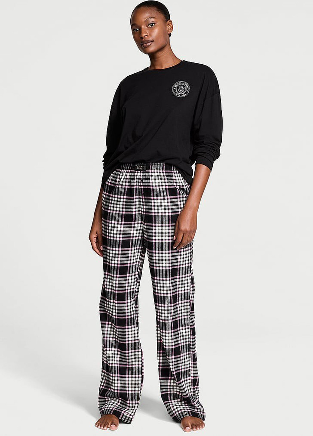 Комбинированная всесезон пижама (лонгслив, брюки) лонгслив + брюки Victoria's Secret