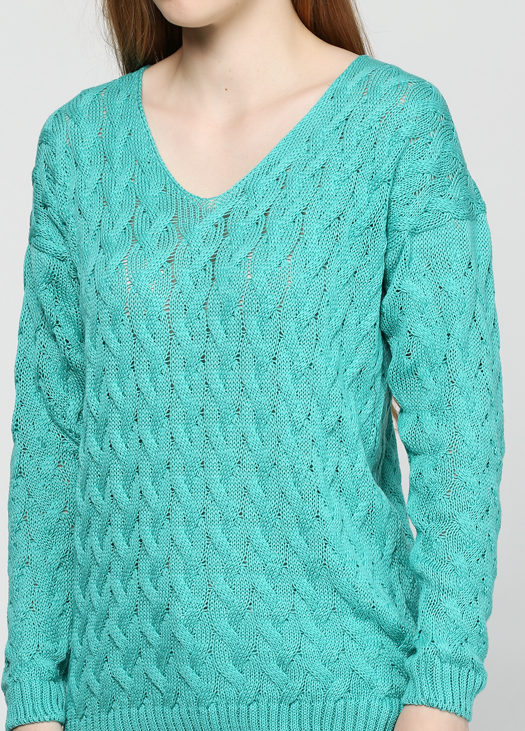 Зеленый демисезонный пуловер пуловер Zaldiz