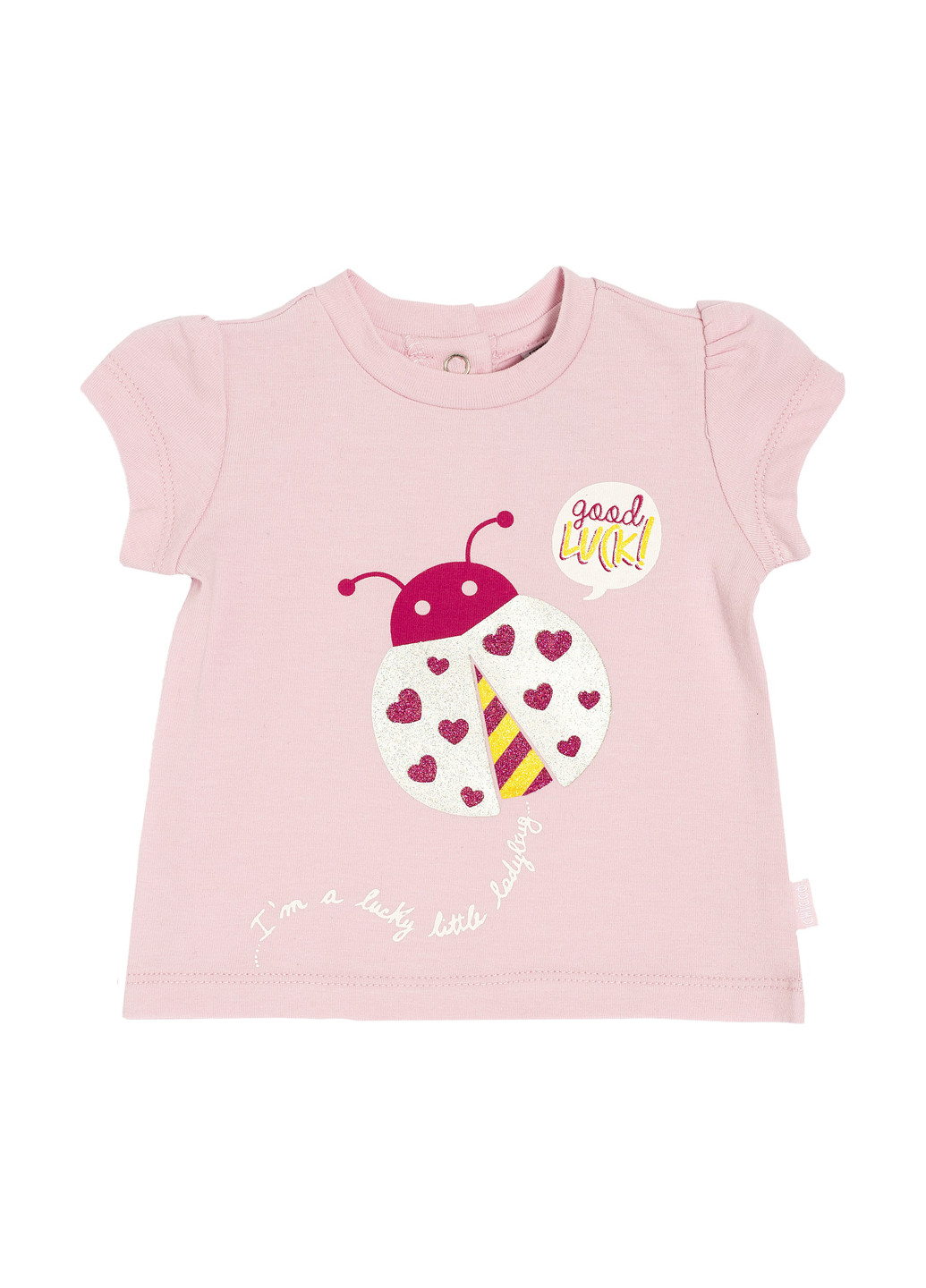 Светло-розовая летняя футболка Chicco