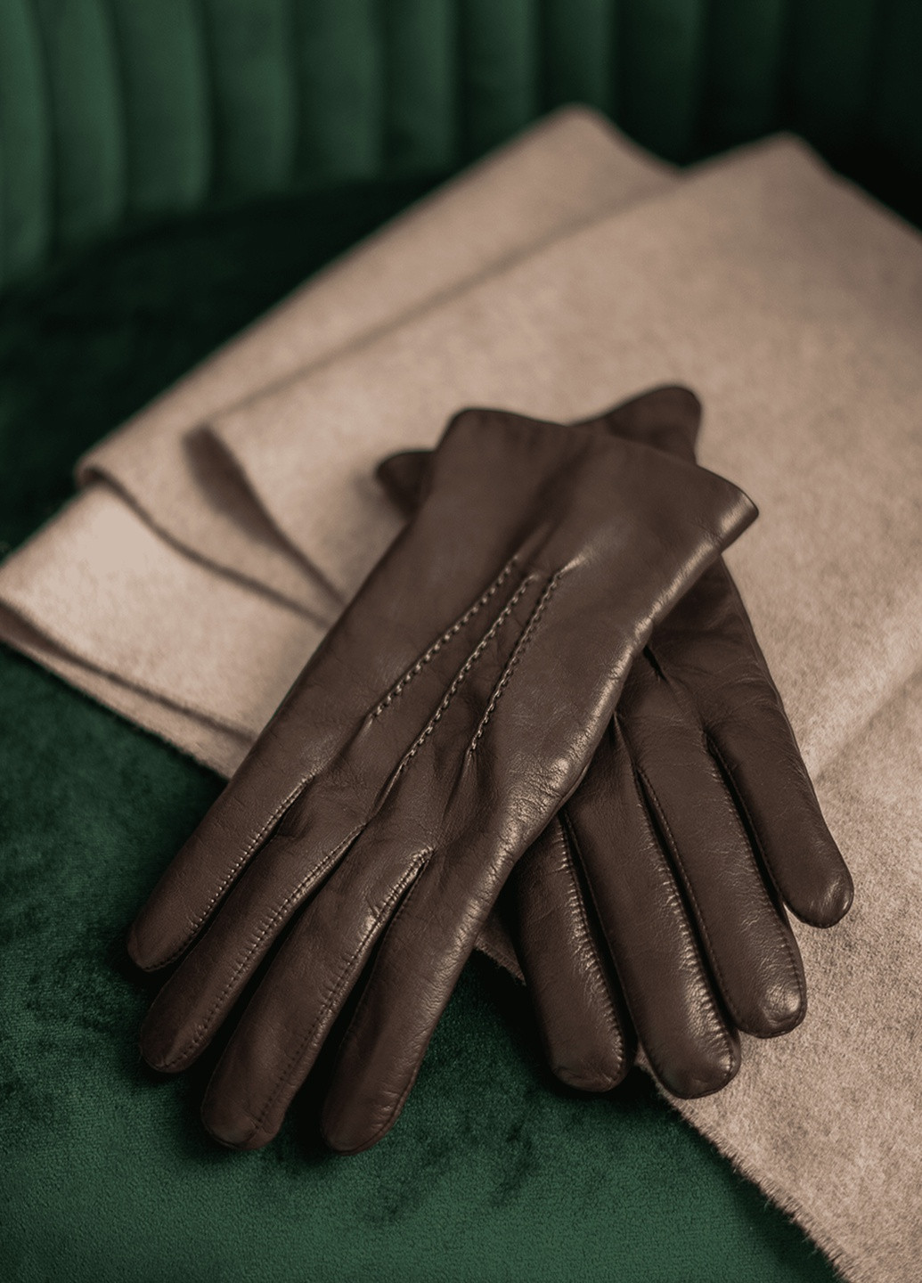 Рукавиці шкіряні коричневі Andreas Moskin рукавиці (256384765)