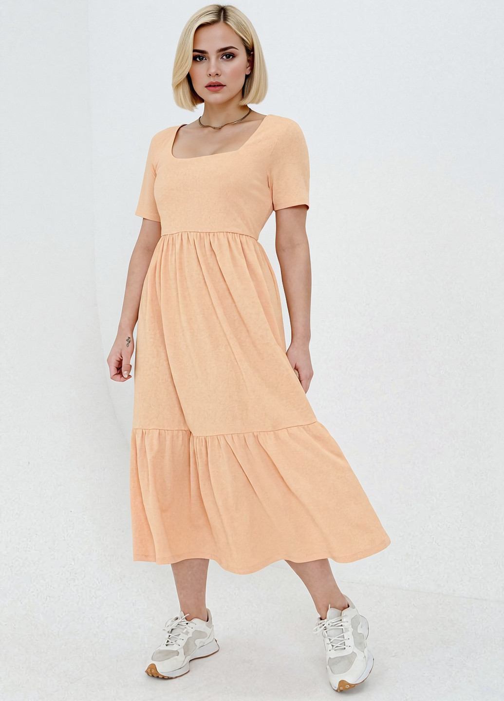 Персикова кежуал сукня Sinsay однотонна