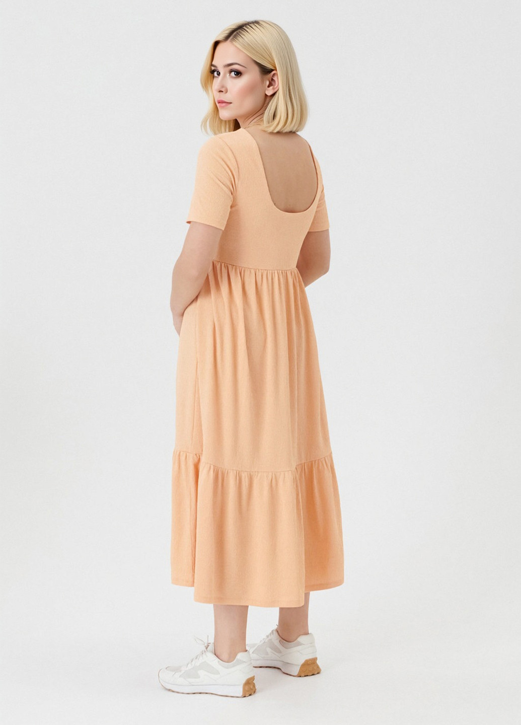 Персикова кежуал сукня Sinsay однотонна