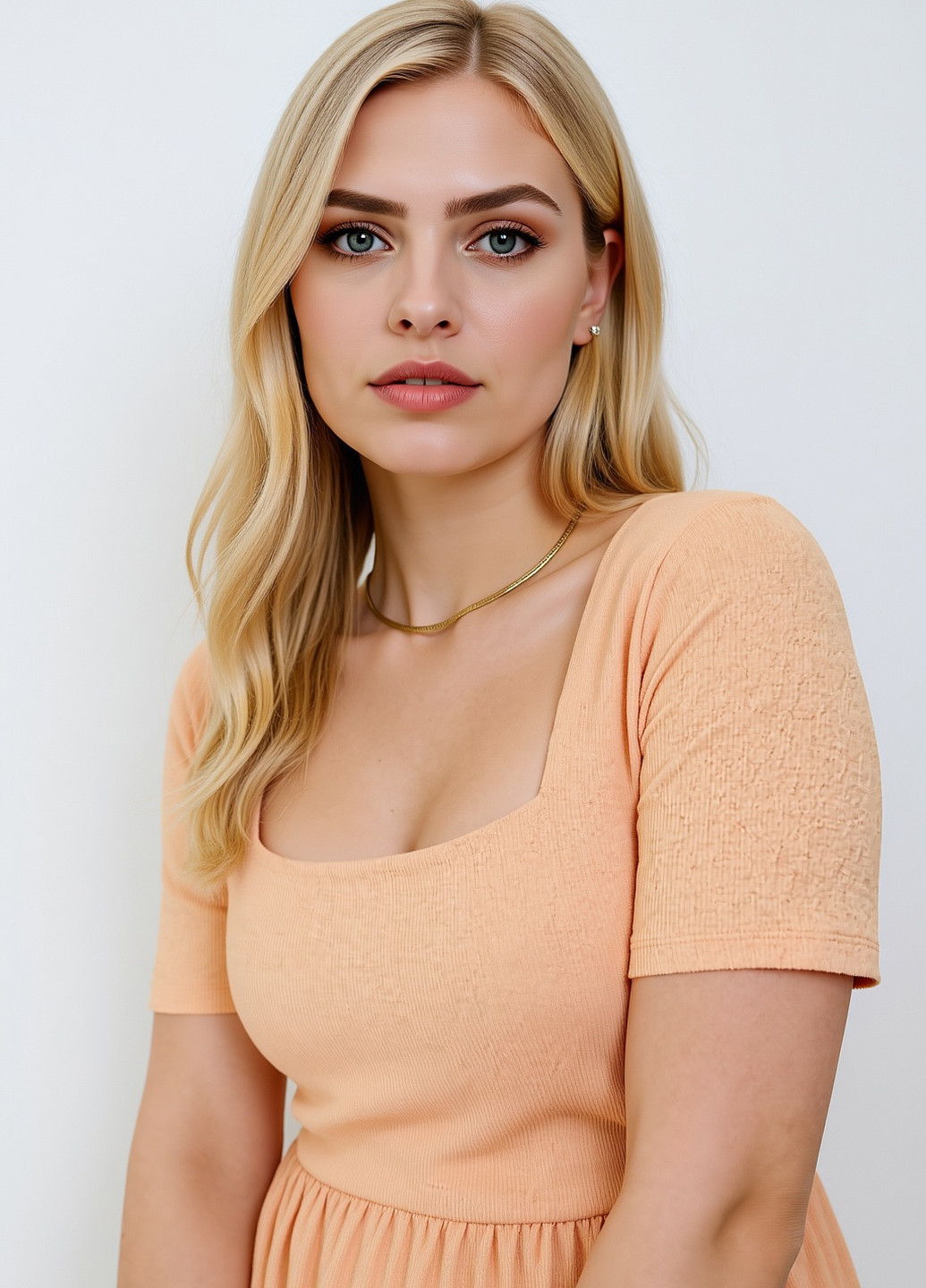 Персикова кежуал сукня Sinsay однотонна