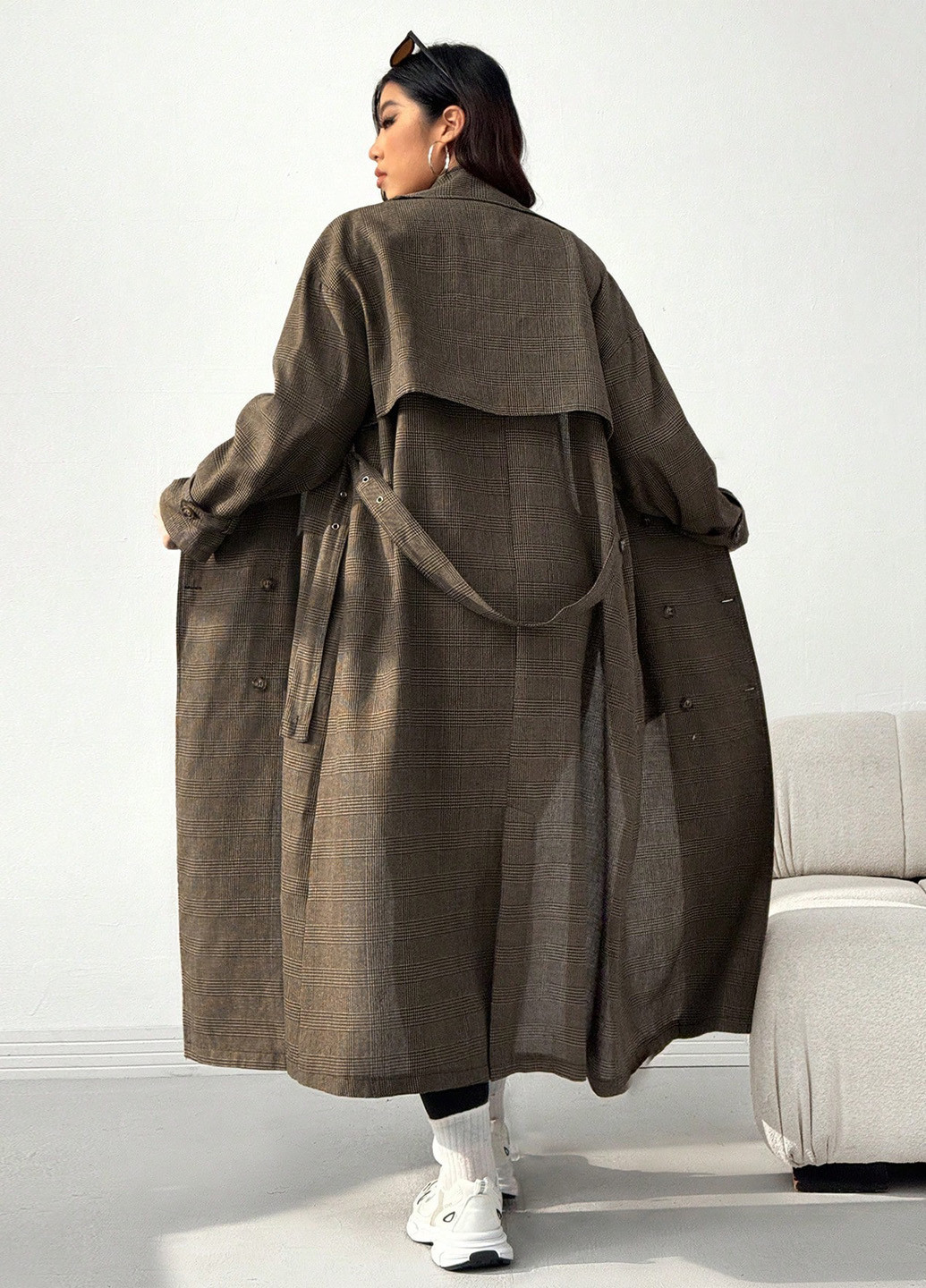 Плащ SHEIN тренчкот на гудзиках демісезон (341743519)