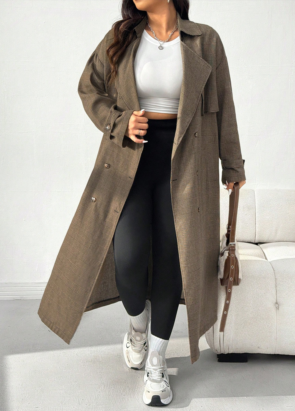 Плащ SHEIN тренчкот на гудзиках демісезон (341743519)