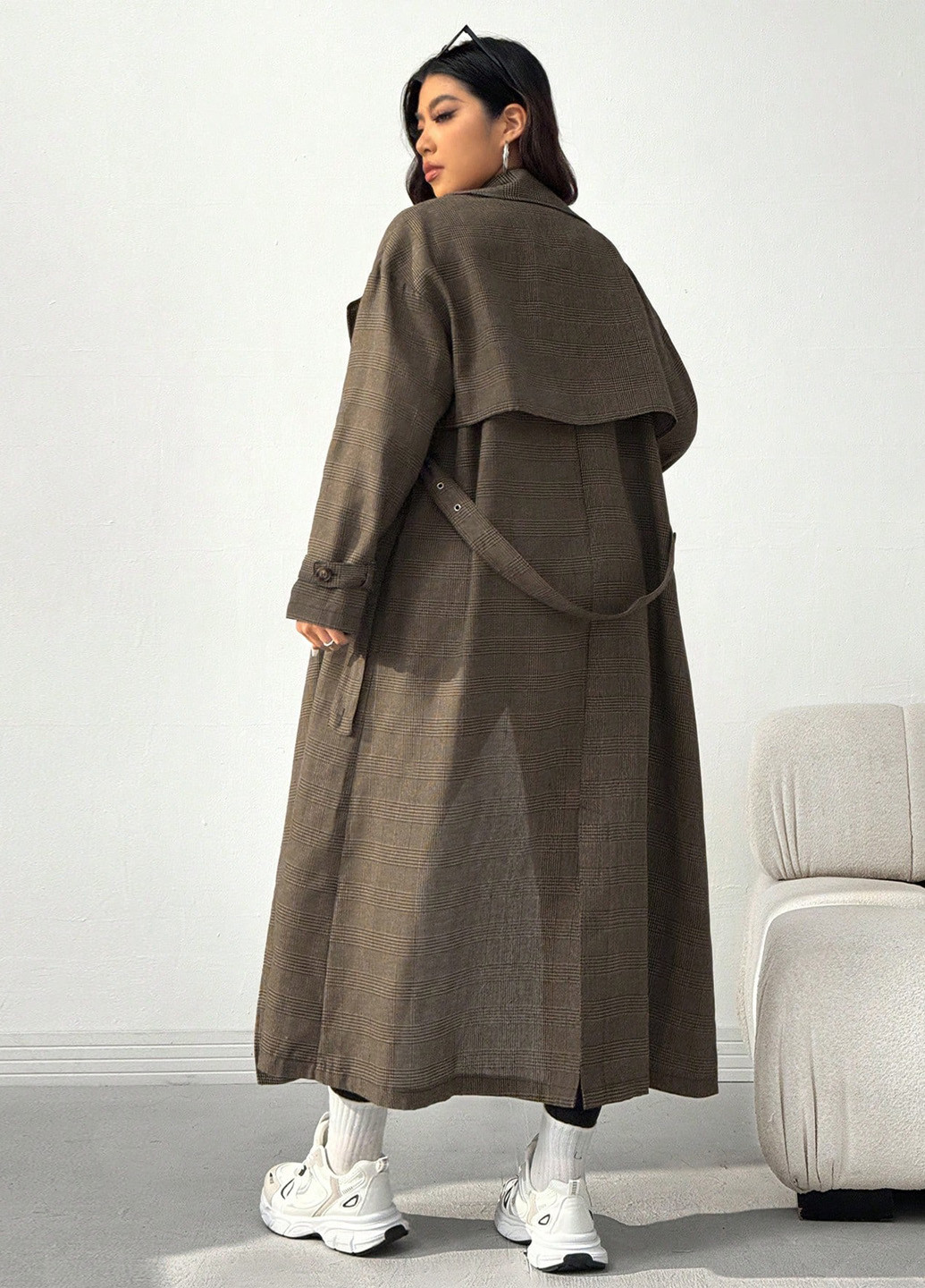 Плащ SHEIN тренчкот на гудзиках демісезон (341743519)