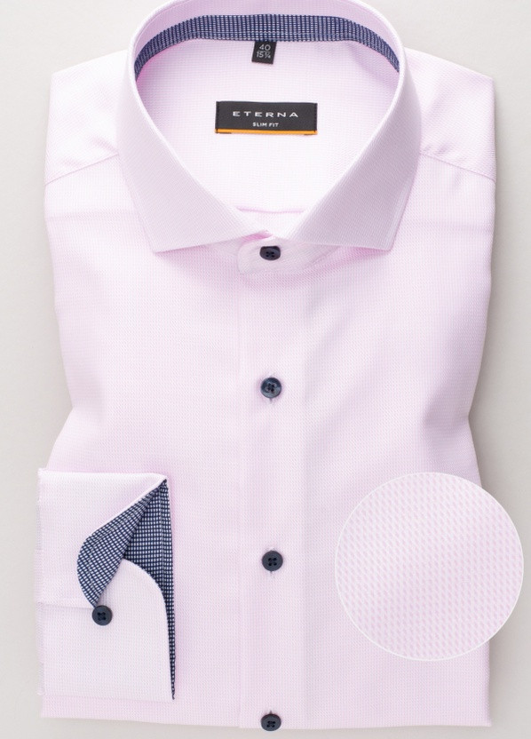 Розовая рубашка однотонная Eterna