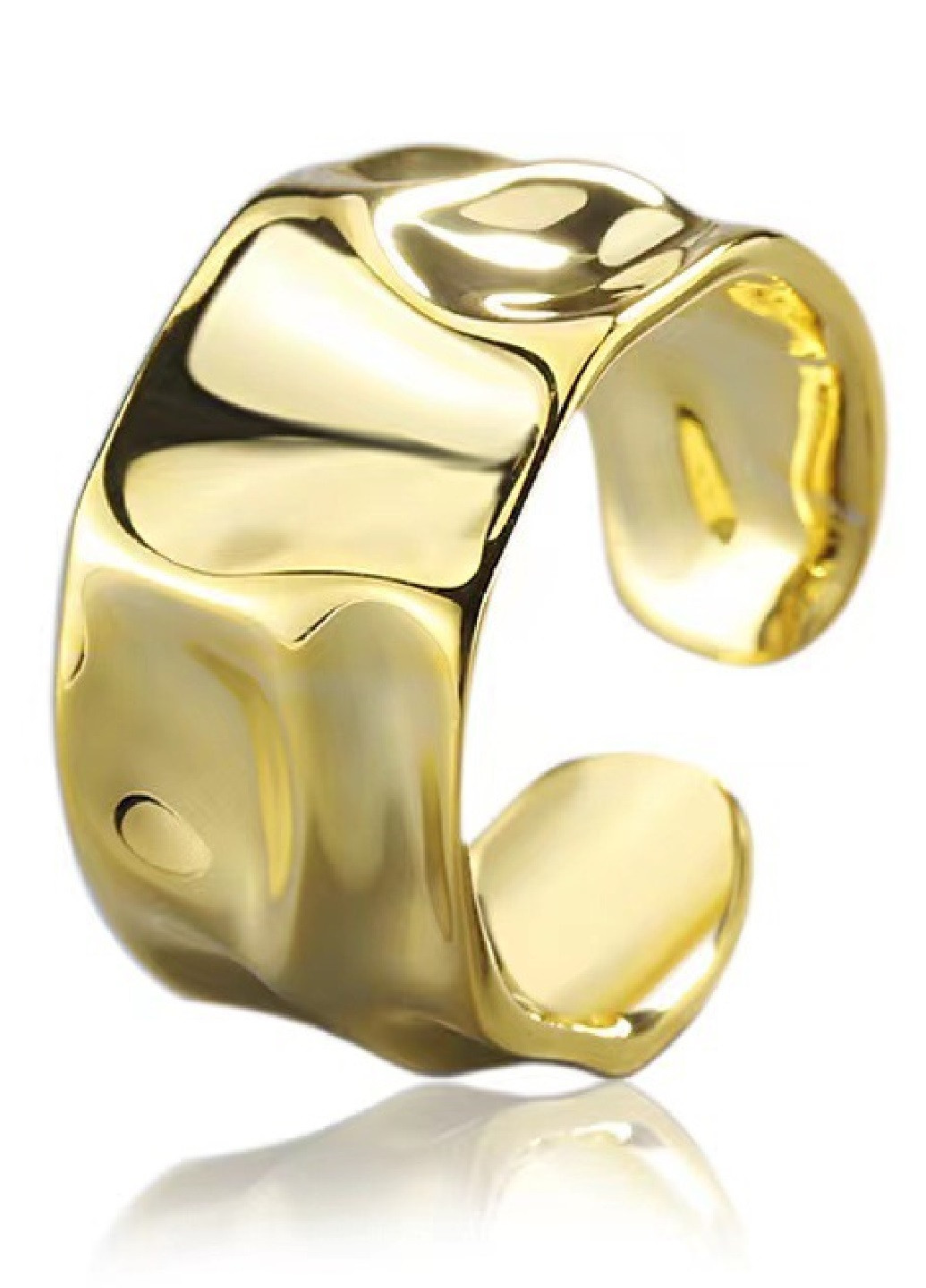 Регулируемое кольцо A&Bros золотое металл
