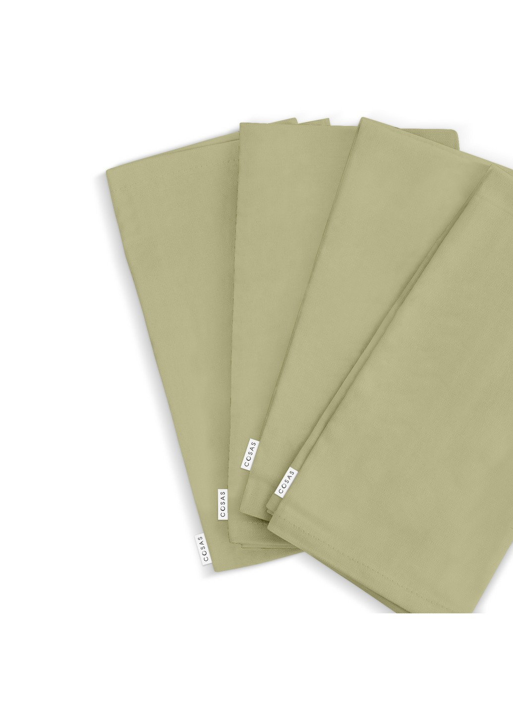 Набор сервировочных ковриков под тарелку 4 шт 30х42 и тканевых салфеток 4 шт 35х35 Foliage Color Olive (4822052071724) Cosas (252481488)