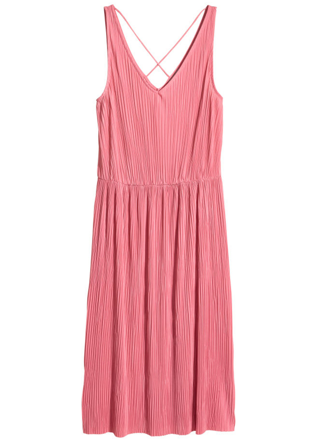 Рожева кежуал плаття, сукня кльош H&M однотонна