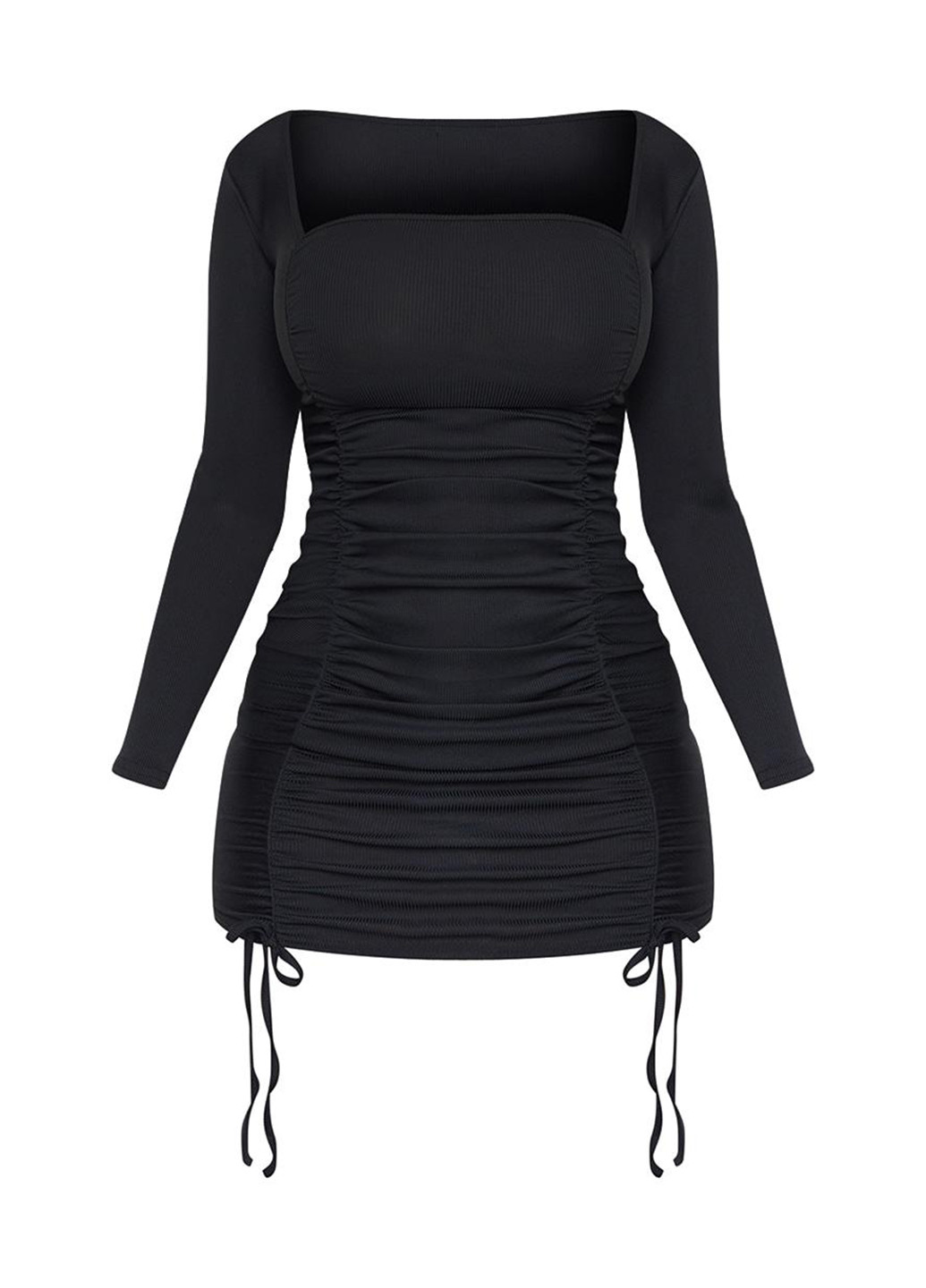 Черное кэжуал платье PrettyLittleThing однотонное
