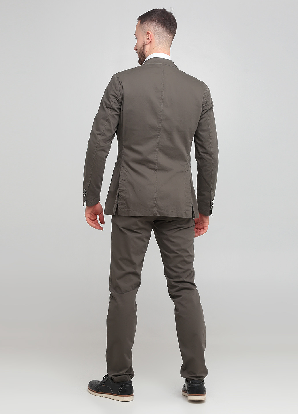 Серо-коричневый демисезонный костюм (пиджак, брюки) Rene Lezard