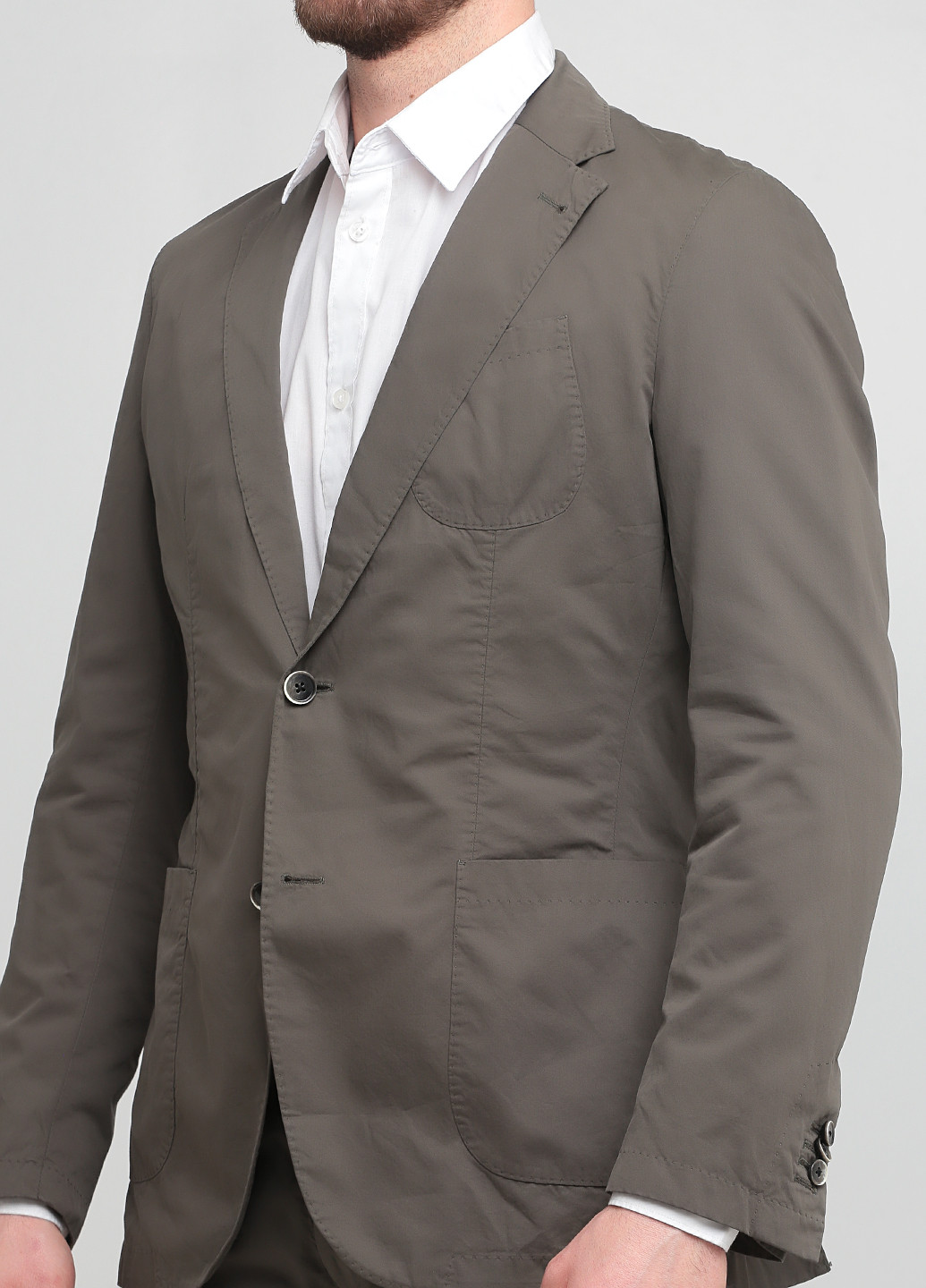 Сіро-коричневий демісезонний костюм (піджак, штани) Rene Lezard