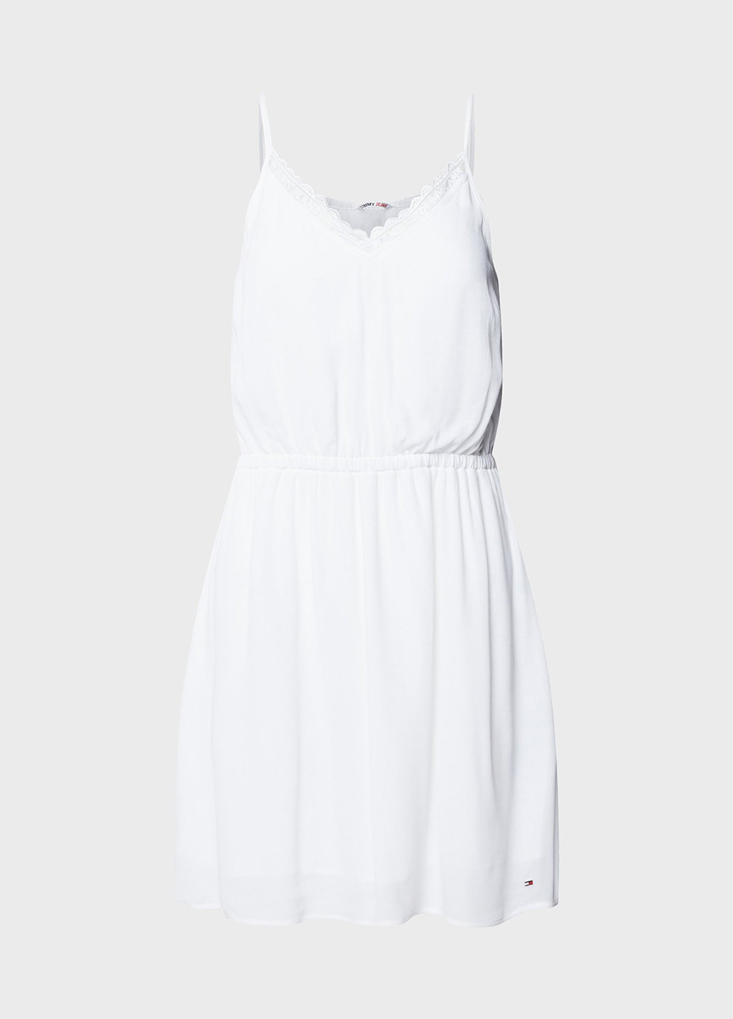 Білий кежуал сукня кльош Tommy Jeans однотонна