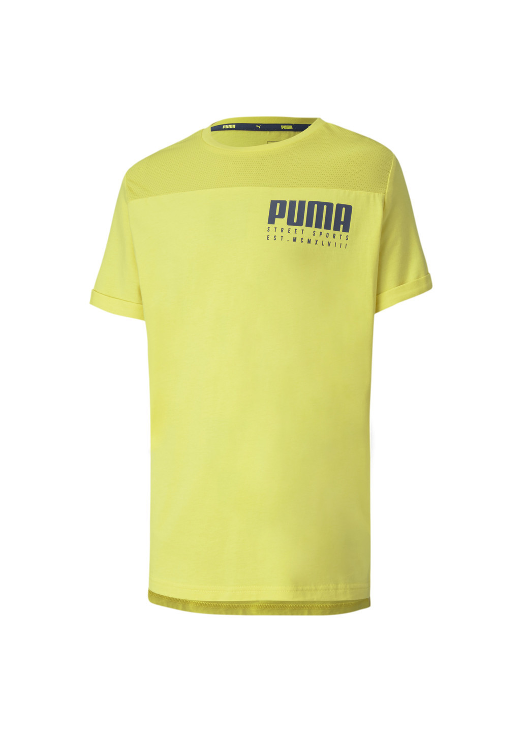 Жовта демісезонна дитяча футболка alpha advanced tee Puma