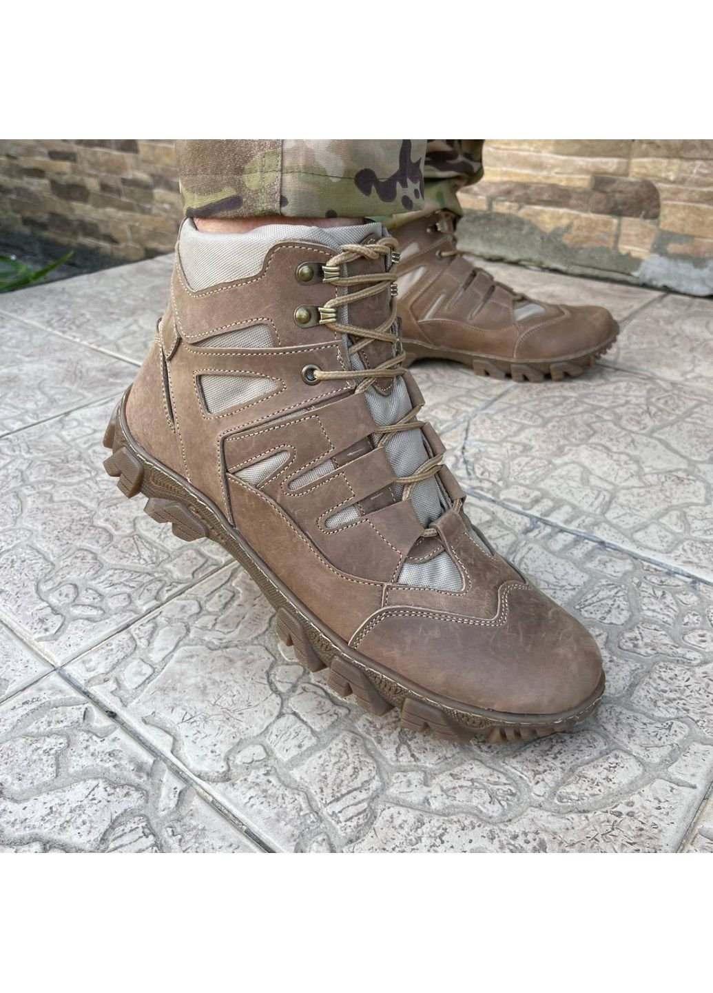 Коричневые осенние ботинки военные тактические всу (зсу) 7528 43 р 28,5 см коричневые KNF