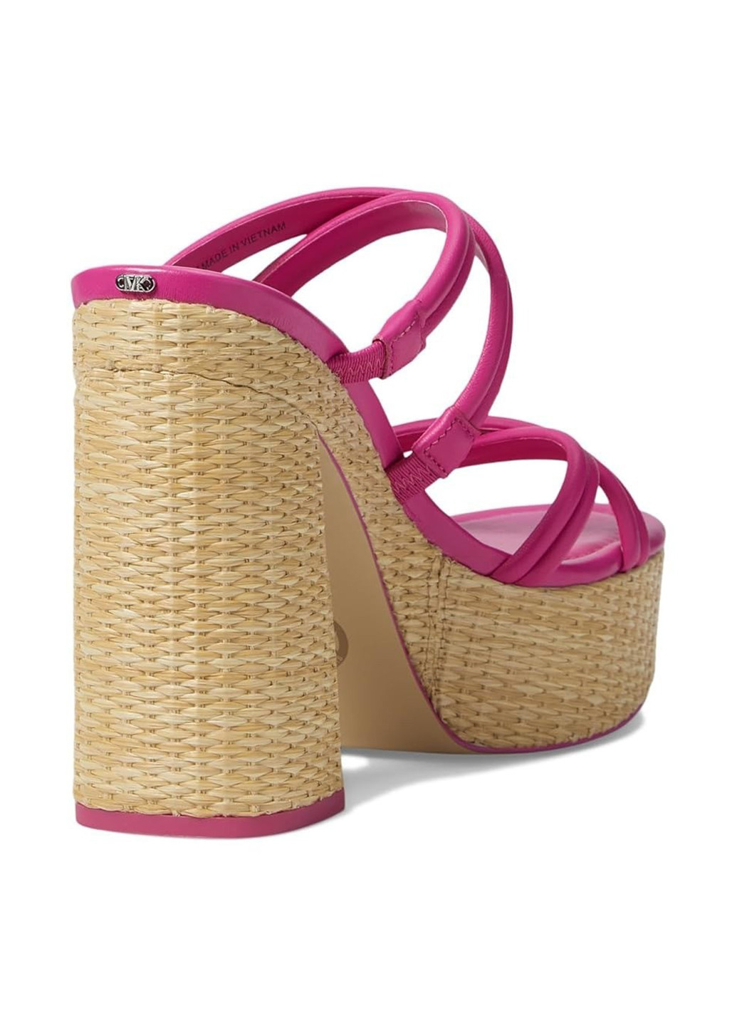 Розовые босоножки Michael Kors без застежки плетение